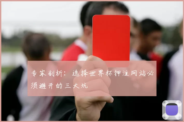 专家剖析：选择世界杯押注网站必须避开的三大坑